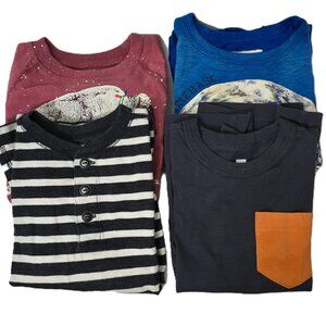 4pc J Crew Crewcuts Shirts 4 5 Boy Tee Long Sleeve GLOW Style Back to School